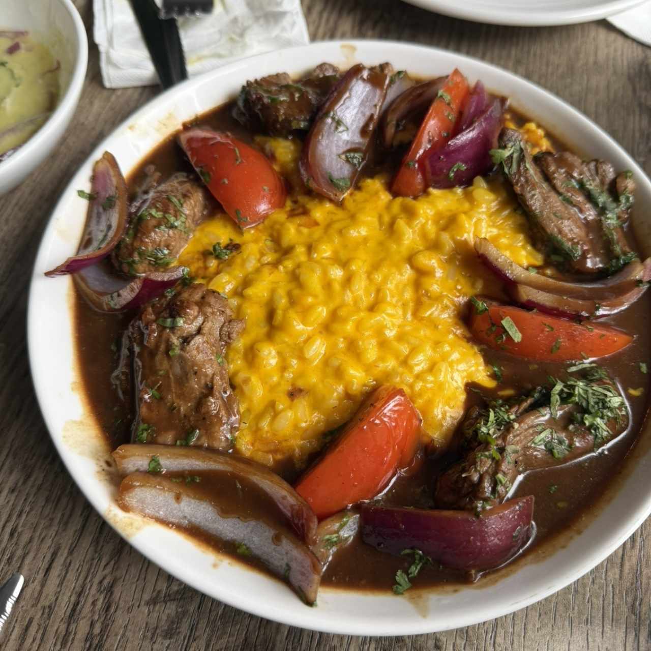 RISOTTO DE AJI AMARILLO CON LOMO