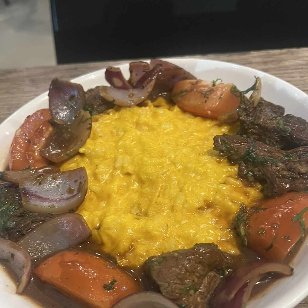 RISOTTO DE AJI AMARILLO CON LOMO