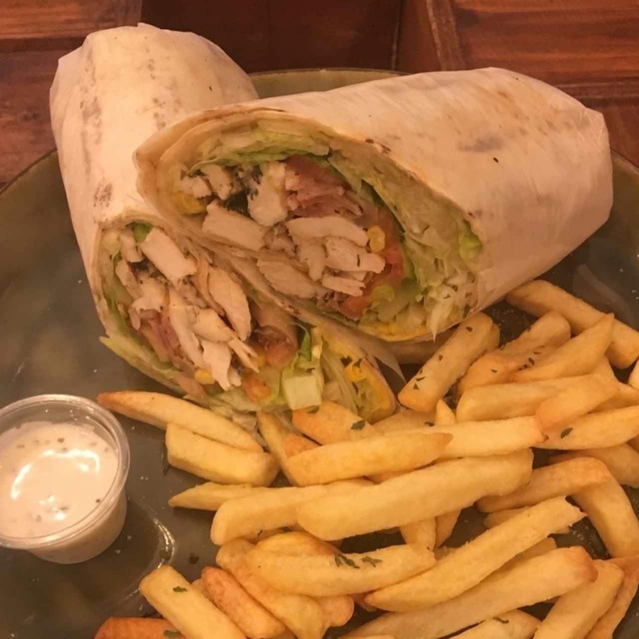 wraps de pollo con bacon! 