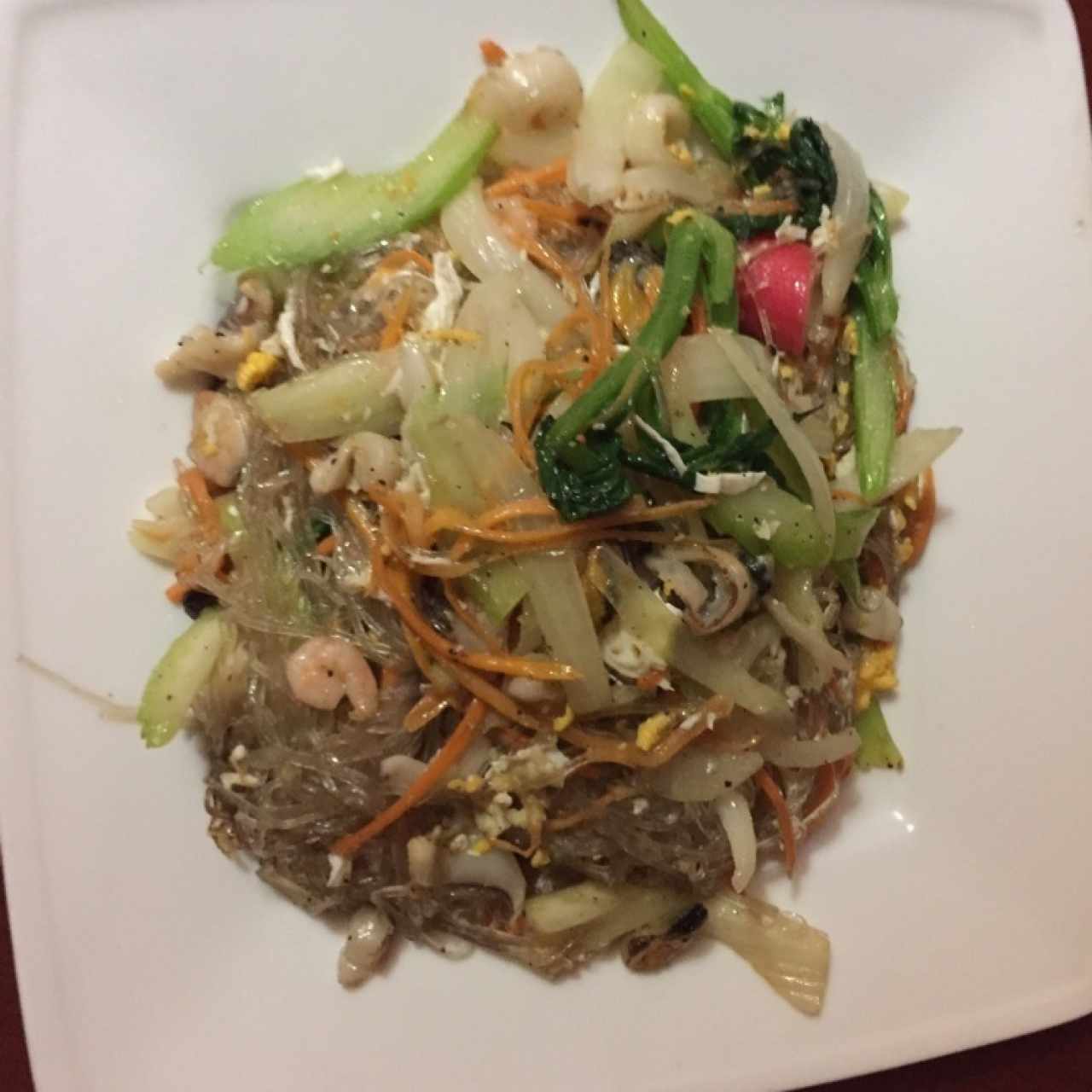 Fideos con mariscos
