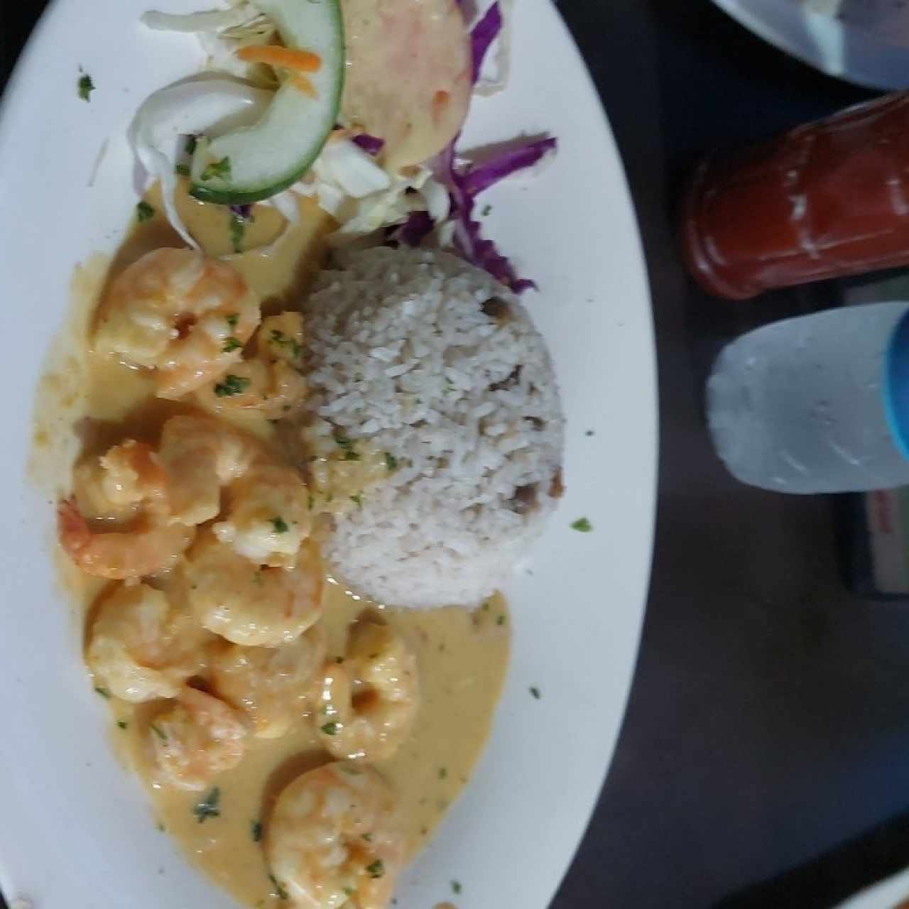 camarones en salsa de coco
