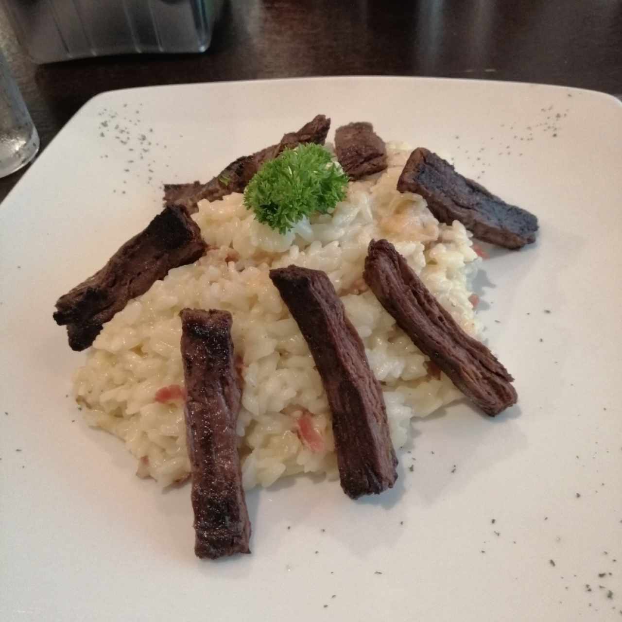 Risotto con entraña