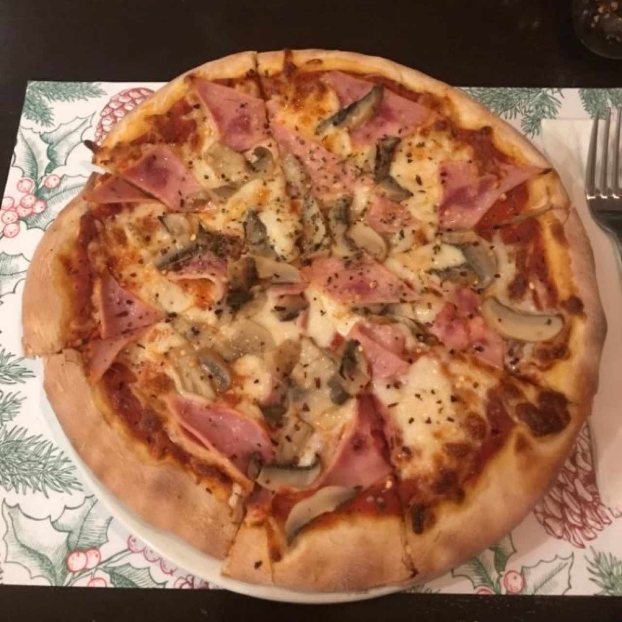 Pizza - Jamon cocido y champiñones