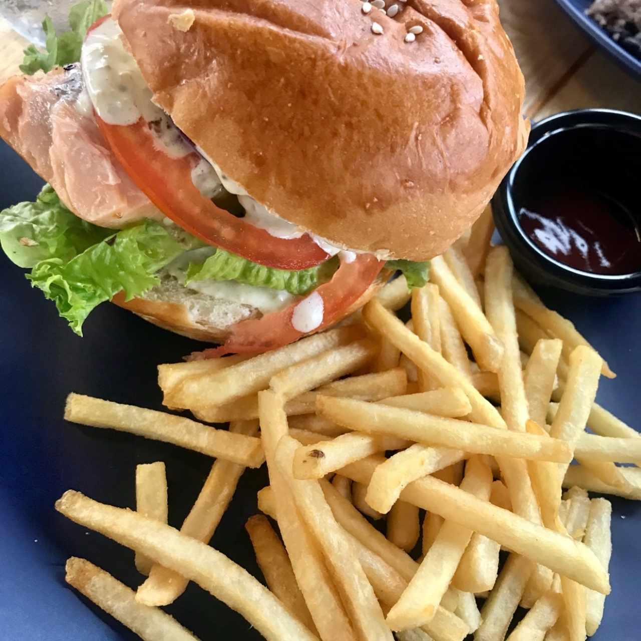 Hamburguesa de salmón