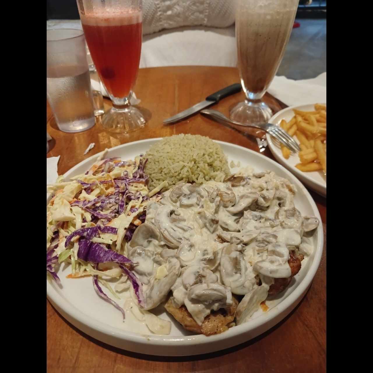 pollo con hongos
