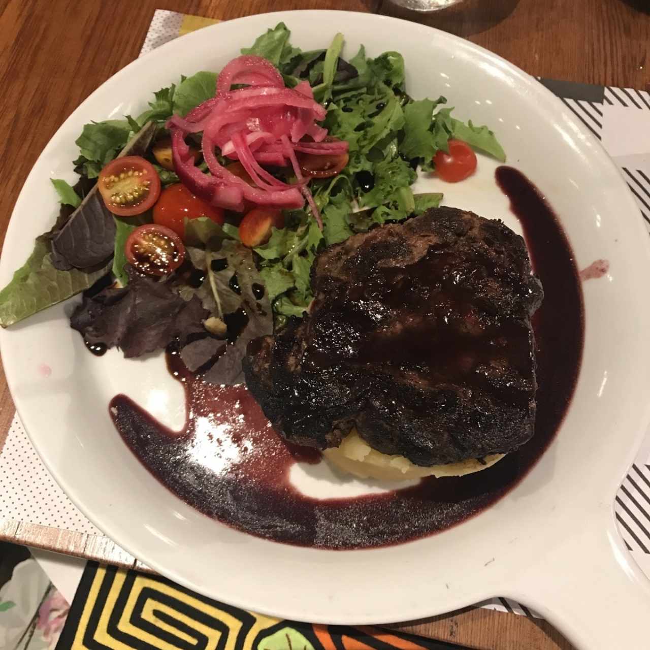 filete de res en salsa malbec