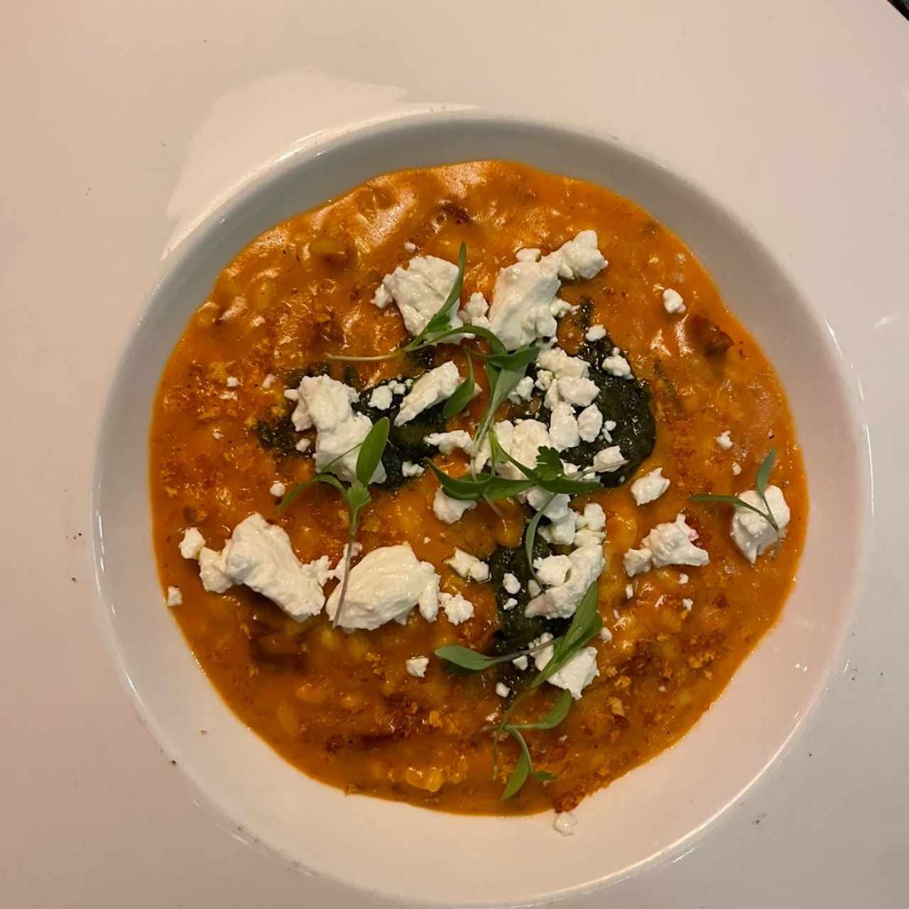 Risotto de 3 Tomates Rostizados y Queso Fresco de Cabra