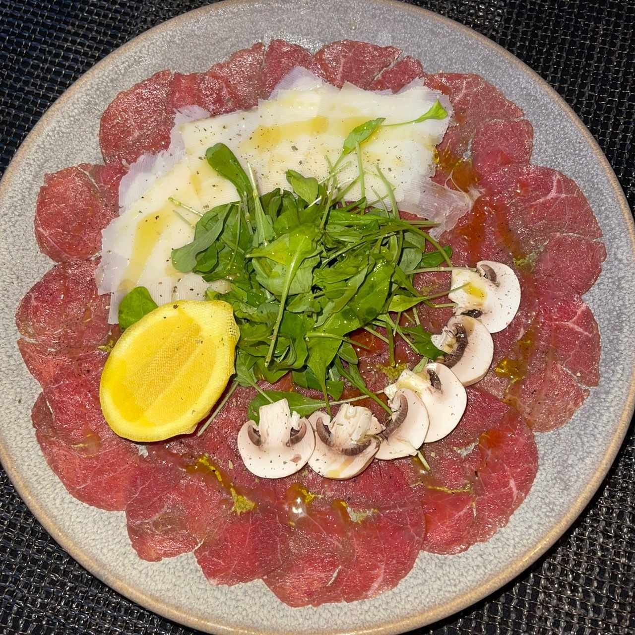 carpaccio de res 