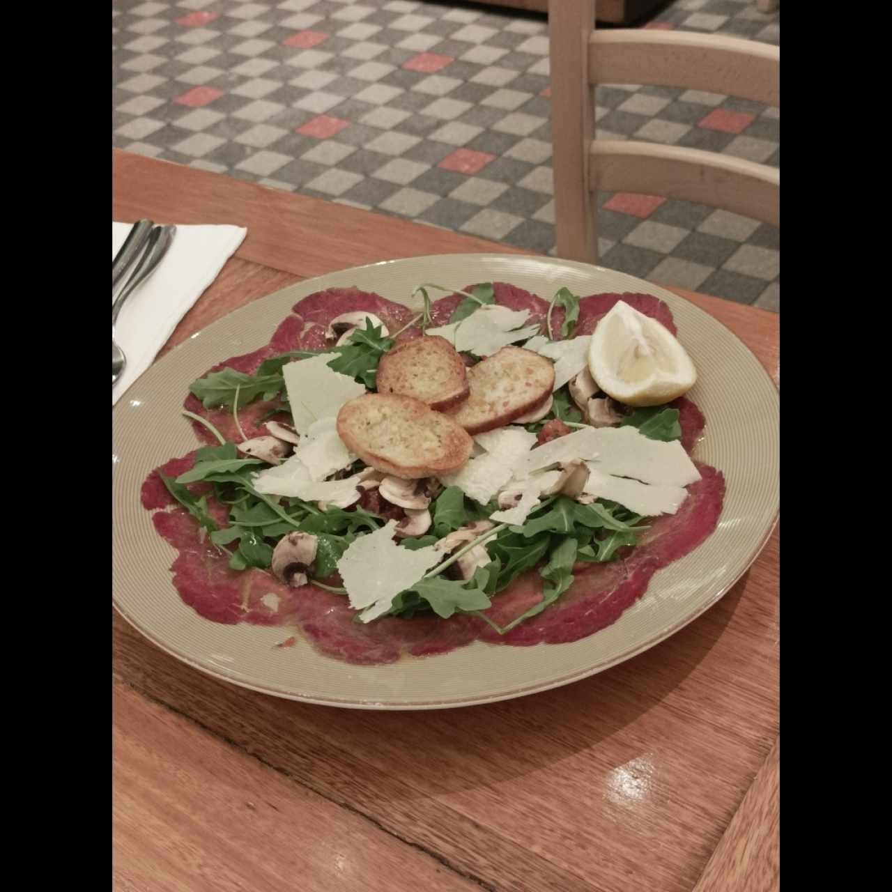 Entradas - Carpaccio de carne