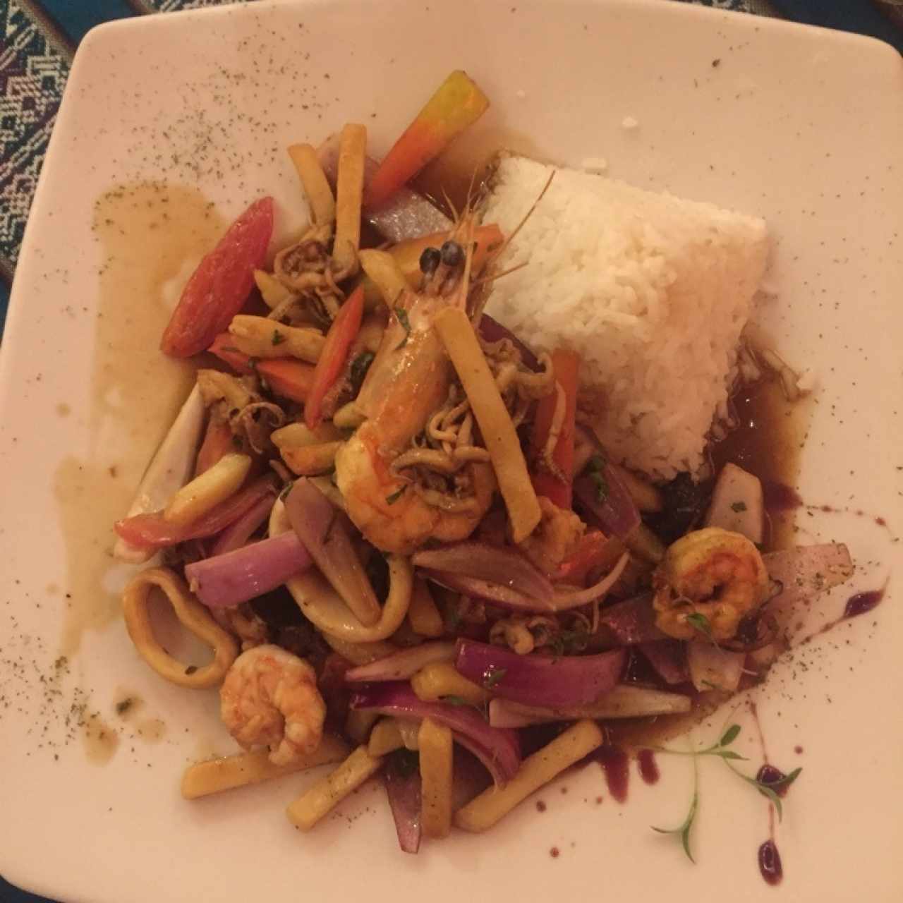 Mariscos salteados