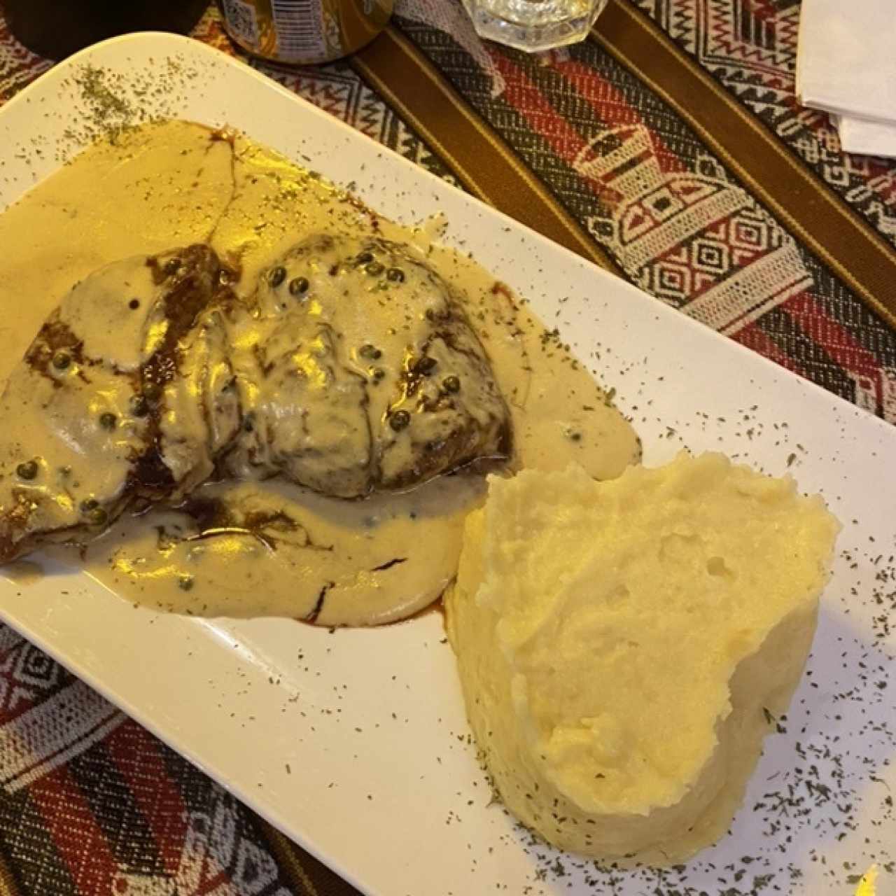 Filete a la Pimienta Verde
