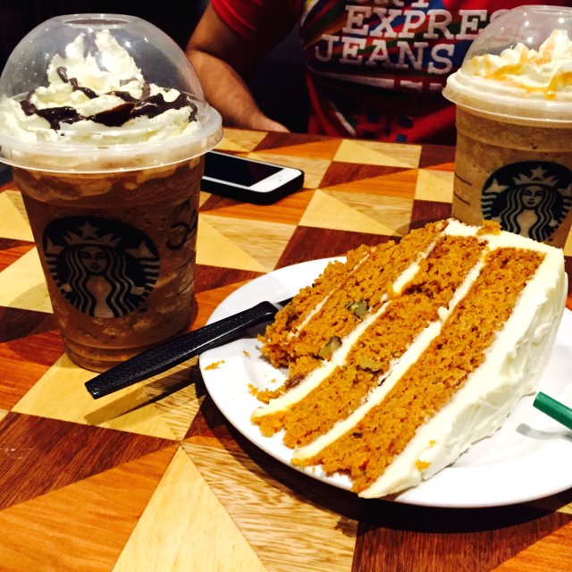 Carrot cake / frapuccino moccha y dulce de leceh