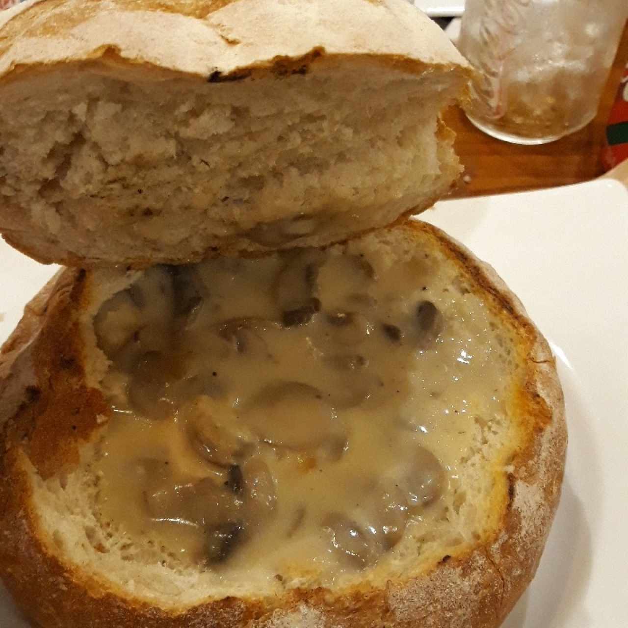 panecook de pollo con champiñones