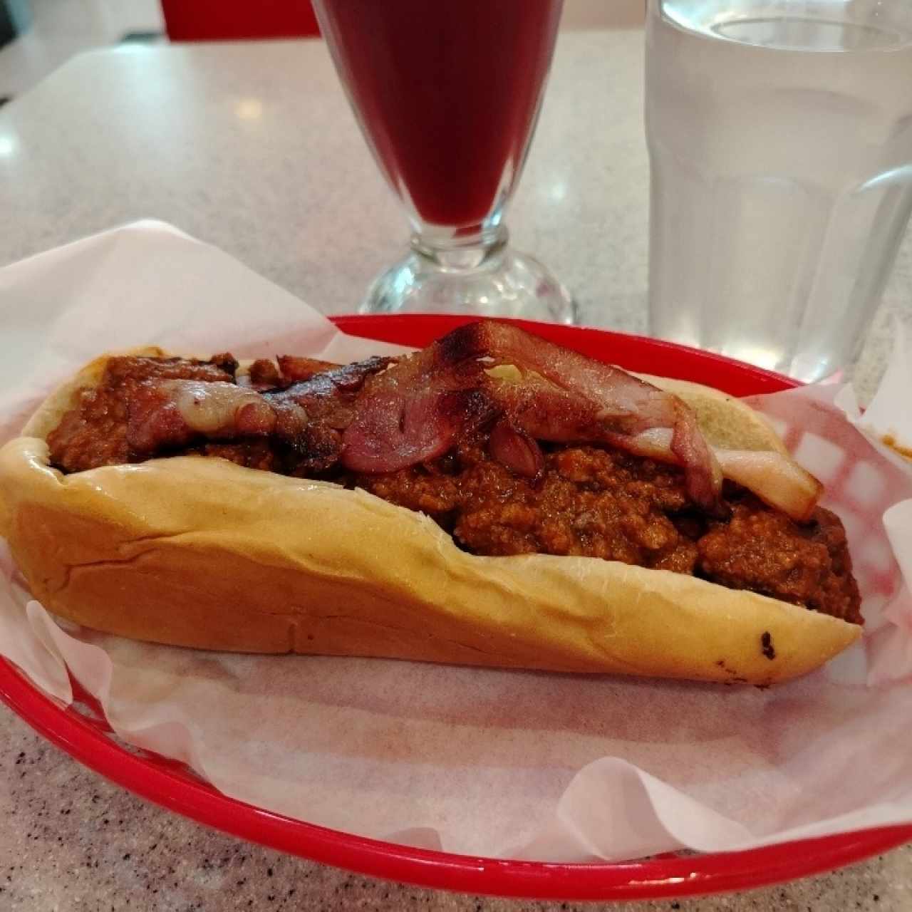Chili dog sin queso 