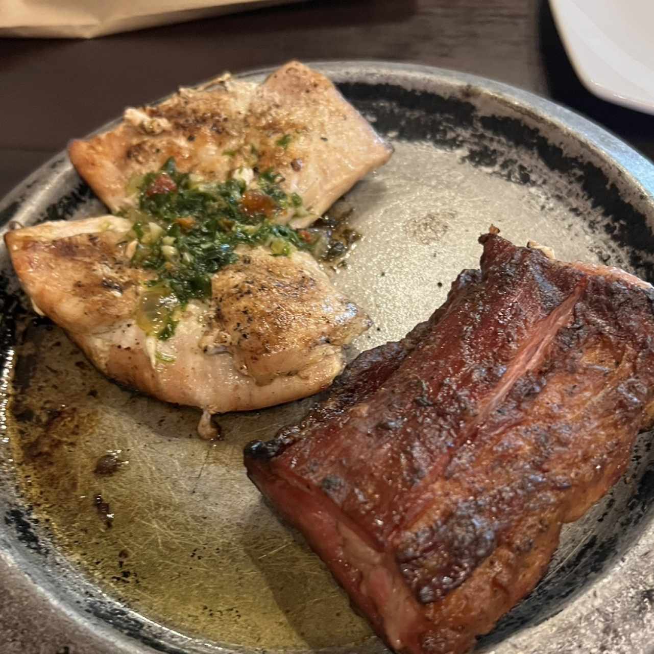 cerdo y pollo