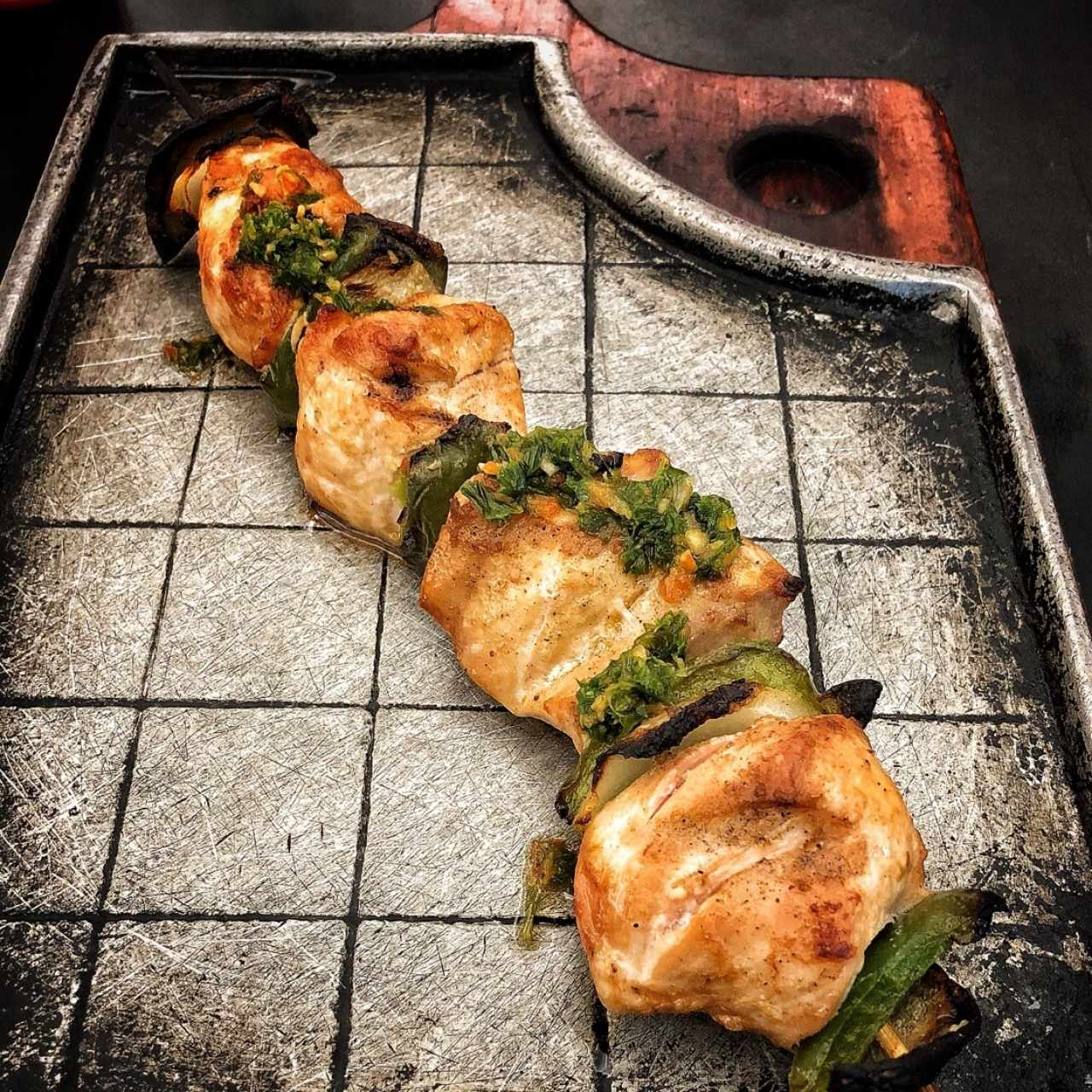 brochetas de pollo