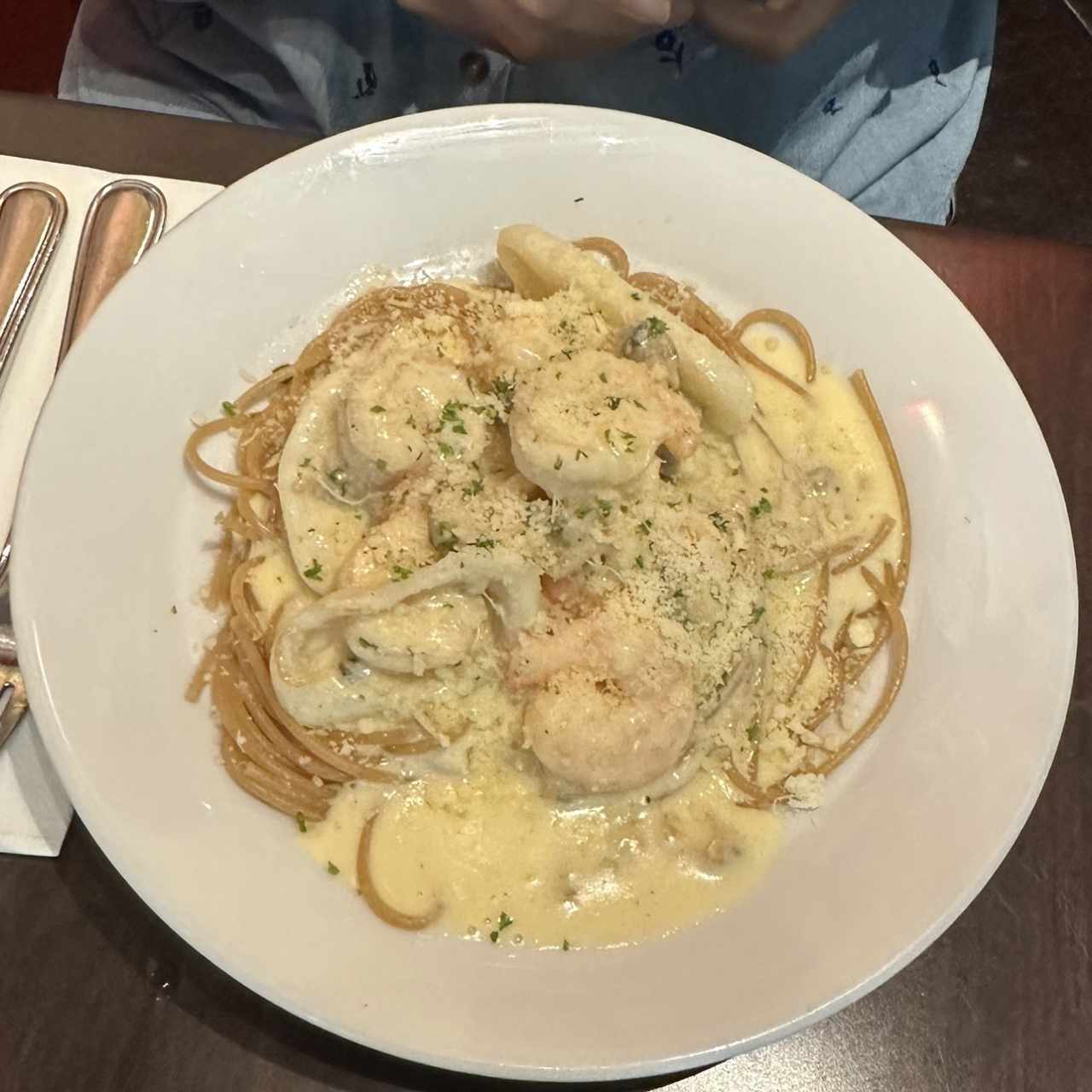 Pasta en Salsa Blanca