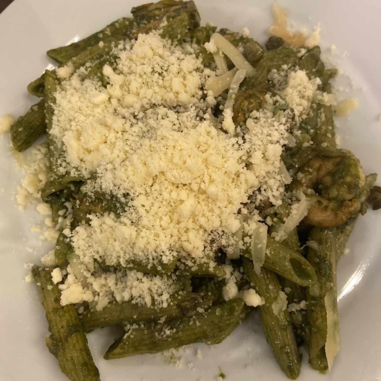 Pasta con camarones