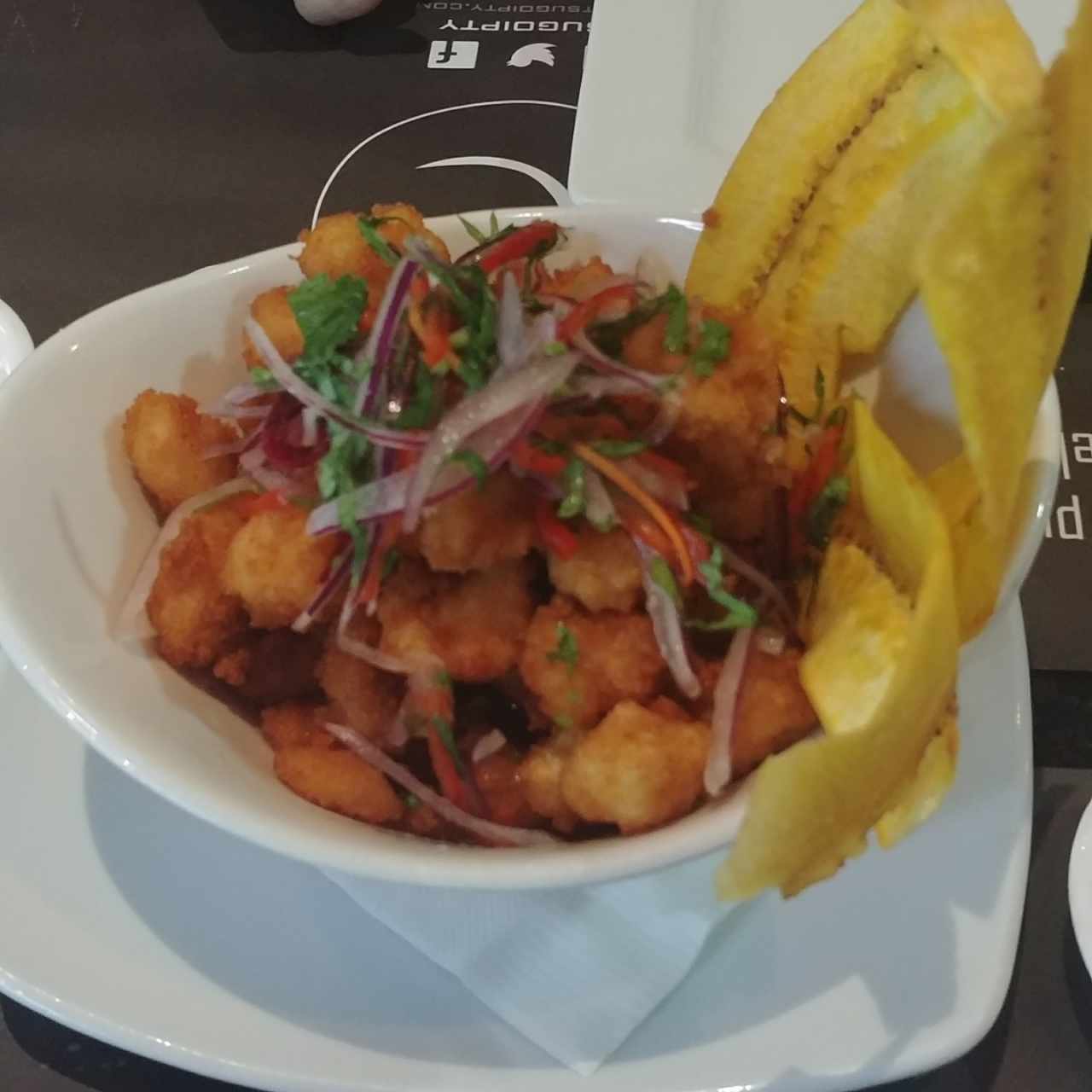 Ceviche frito de corvina