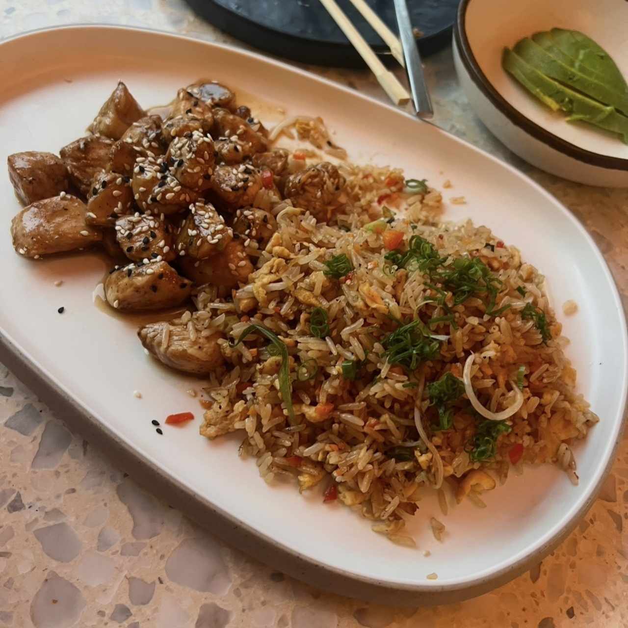 Mixto (pollo, filete y langostinos)