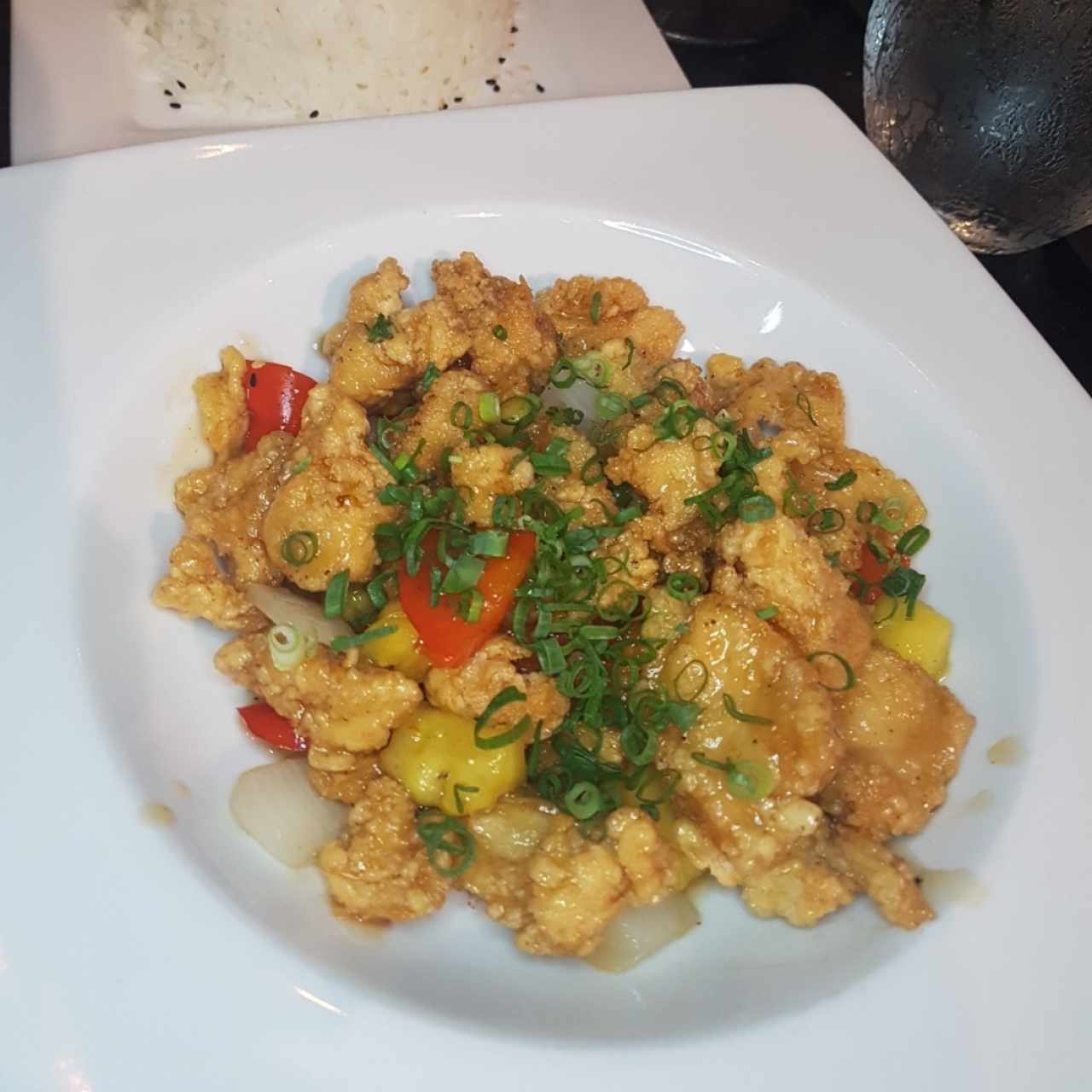 Pollo o cerdo agridulce