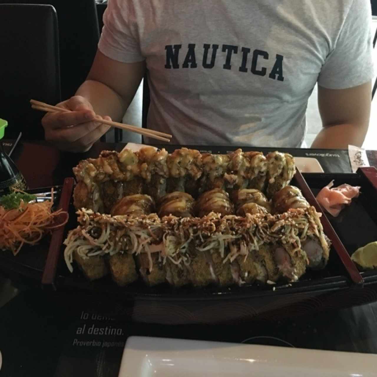 tribu roll + tropical roll + kung fu panda