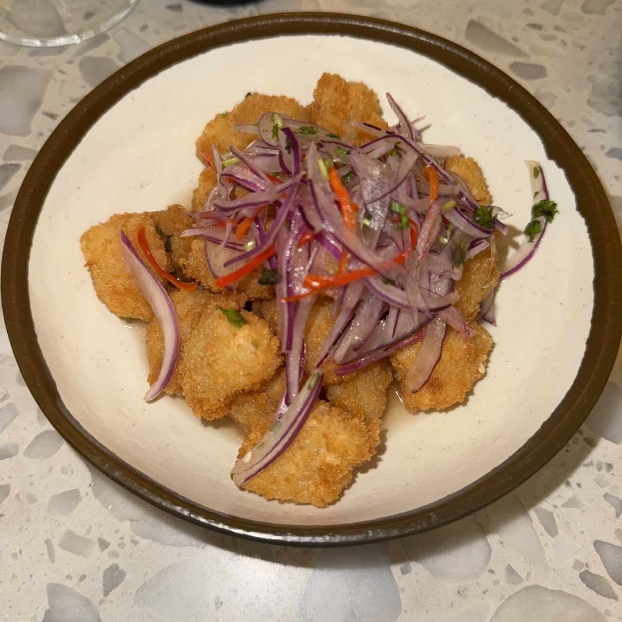 Ceviche Frito de Pescado Blanco