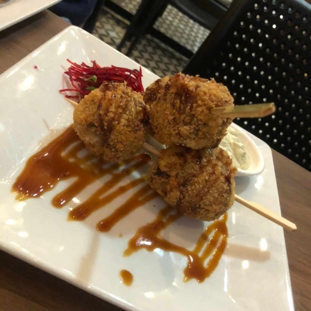 Brochetas de Plátano y Queso