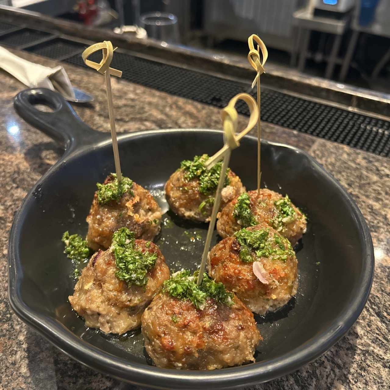 Chimichurri albondigas