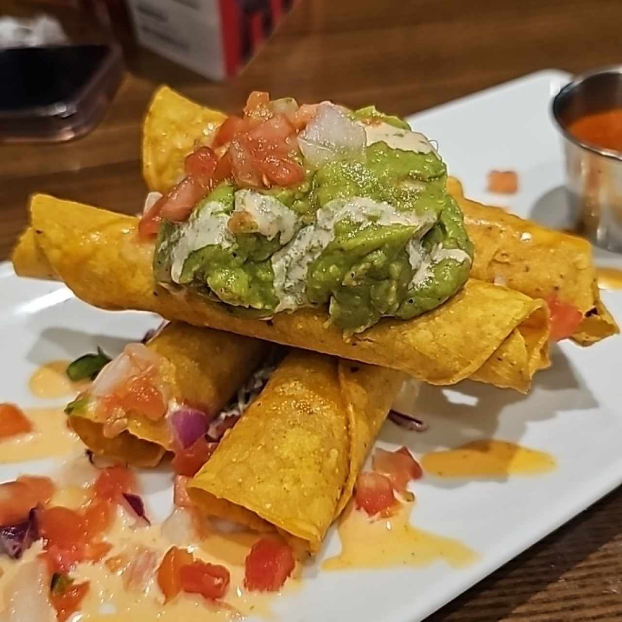 ROASTED CHICKEN TAQUITO STACK