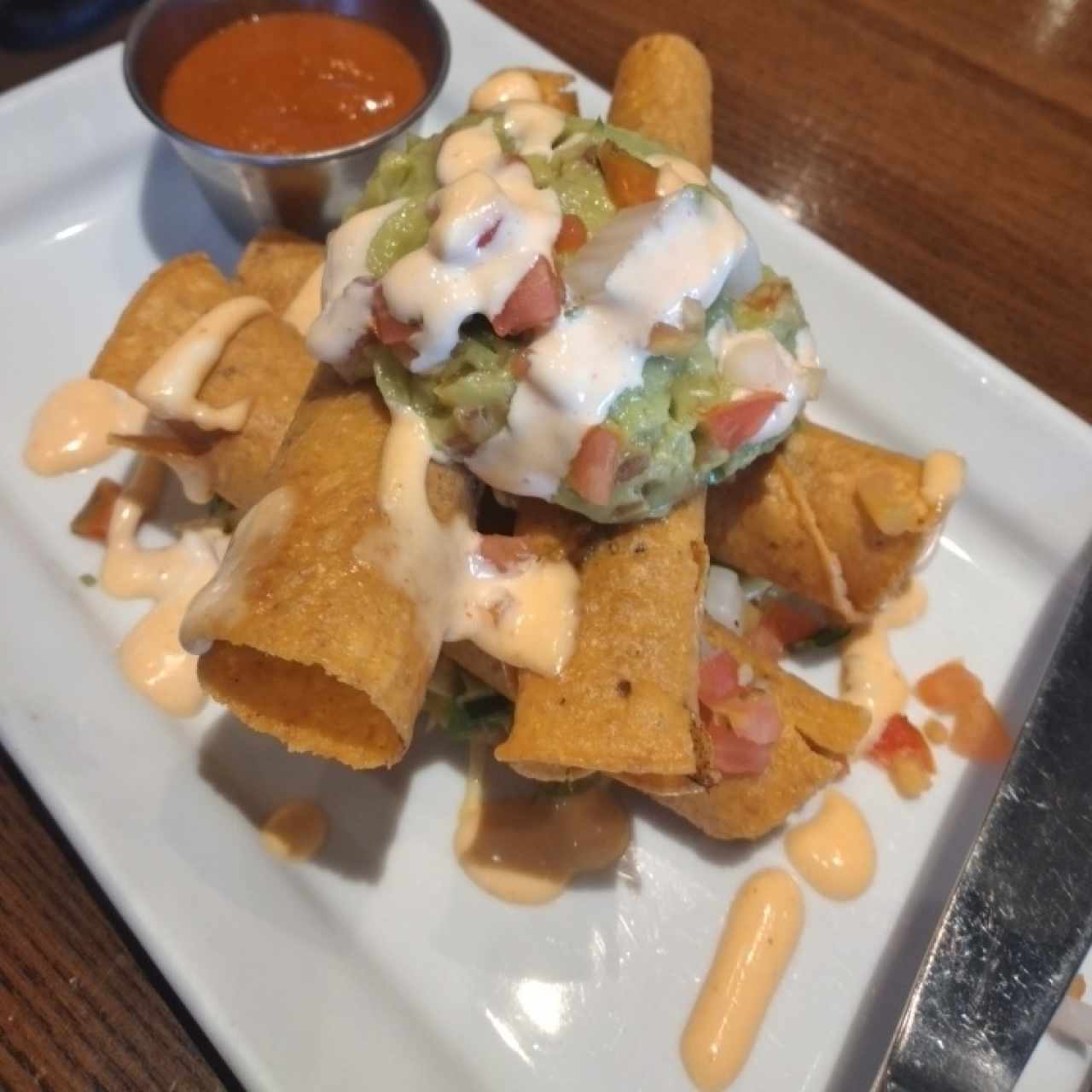 ROASTED CHICKEN TAQUITO STACK
