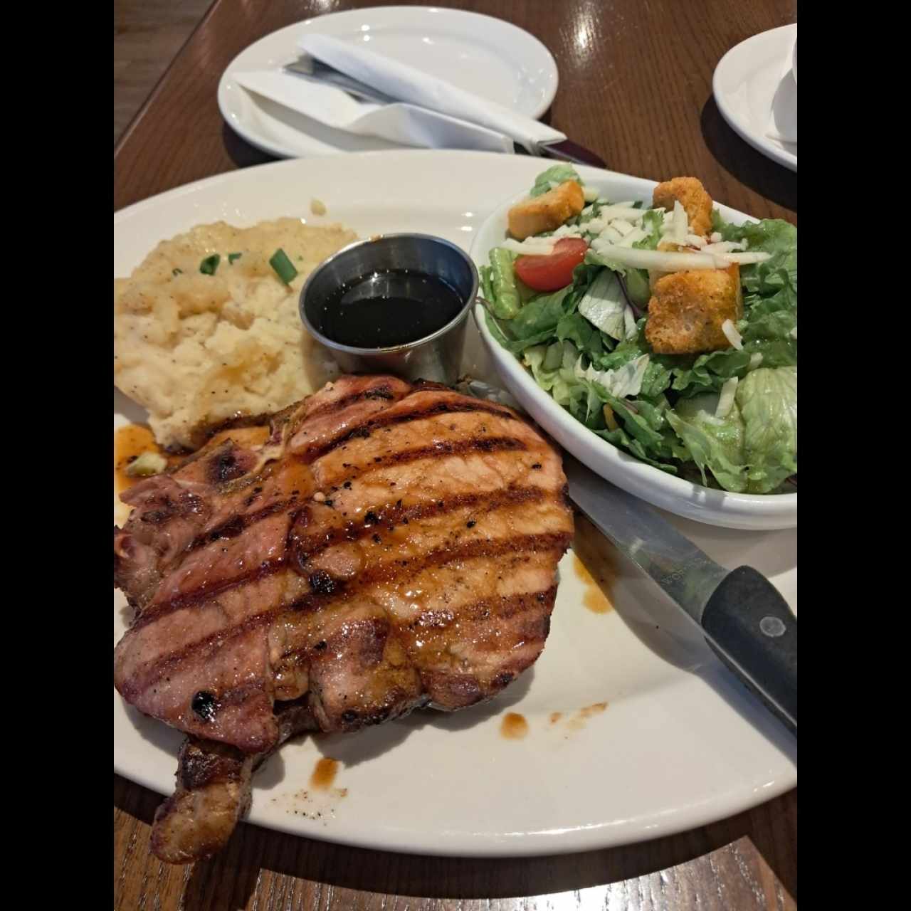 FRIDAYS SIGNATURE WHISKEY-GLAZED PORK CHOP