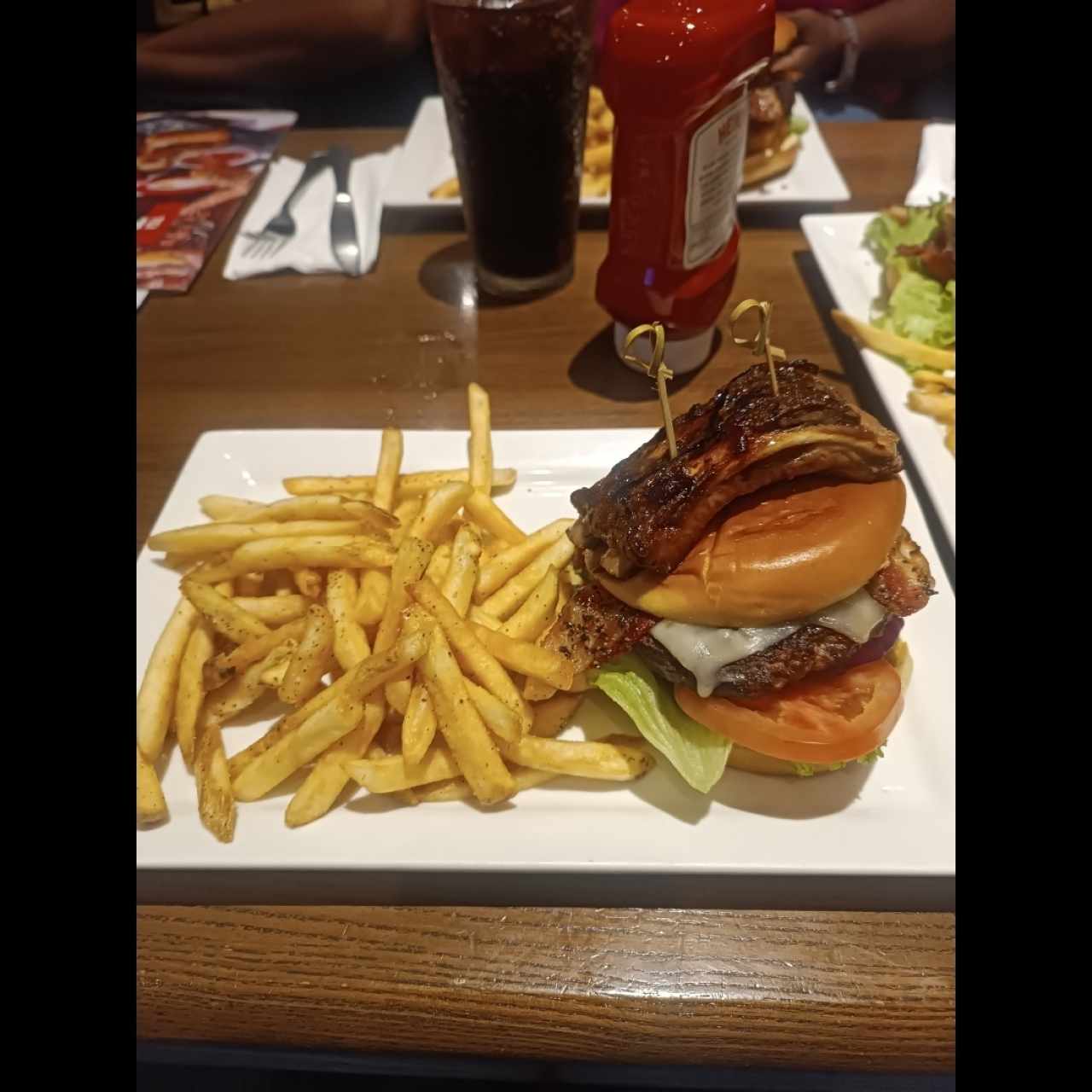BIG AF FRIDAYS ULTIMATE SIGNATURE WHISKEY-GLAZED BURGER