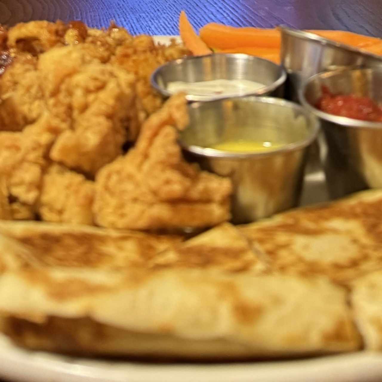 Triple chicken sampler