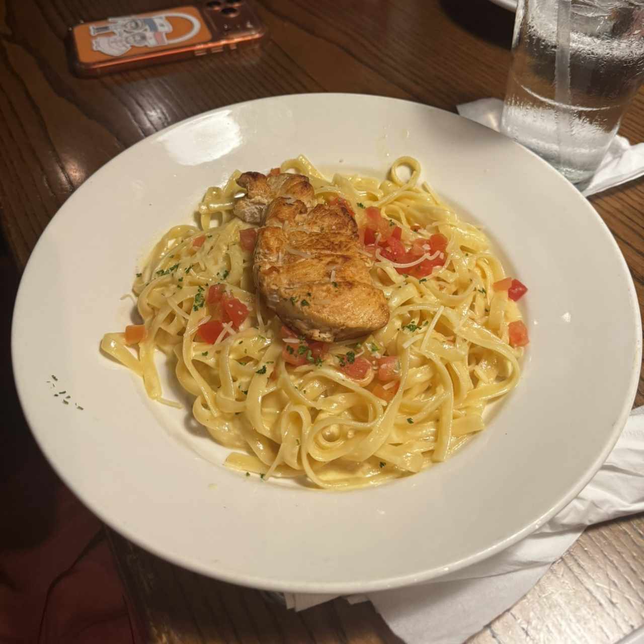 FETTUCCINE ALFREDO WITH CHICKEN