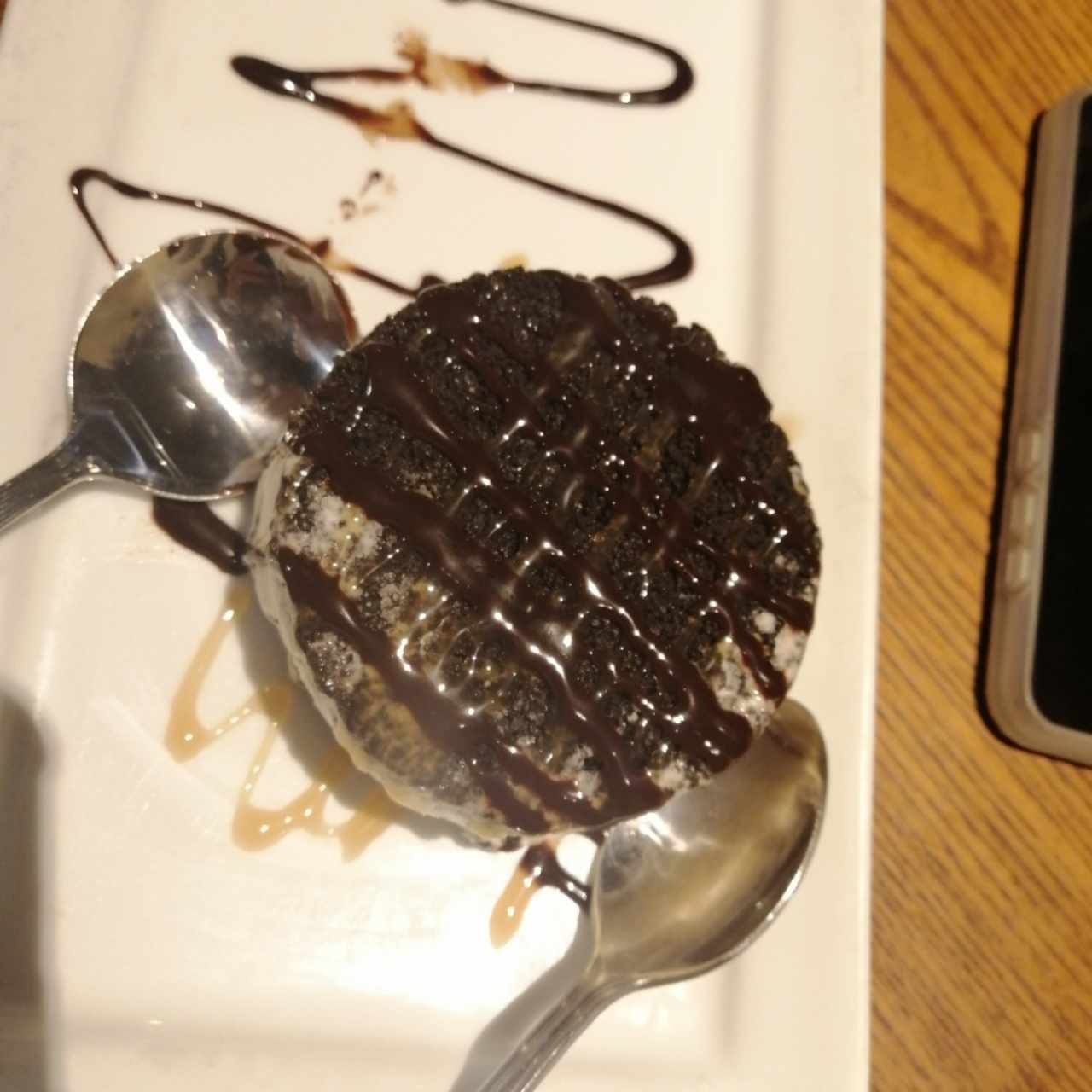 Galleta de chocolate con helado. 😋
