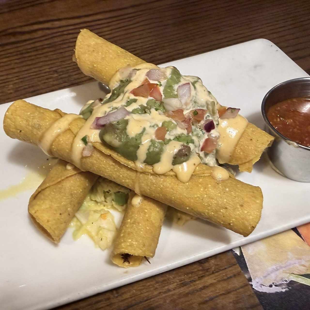 ROASTED CHICKEN TAQUITO STACK