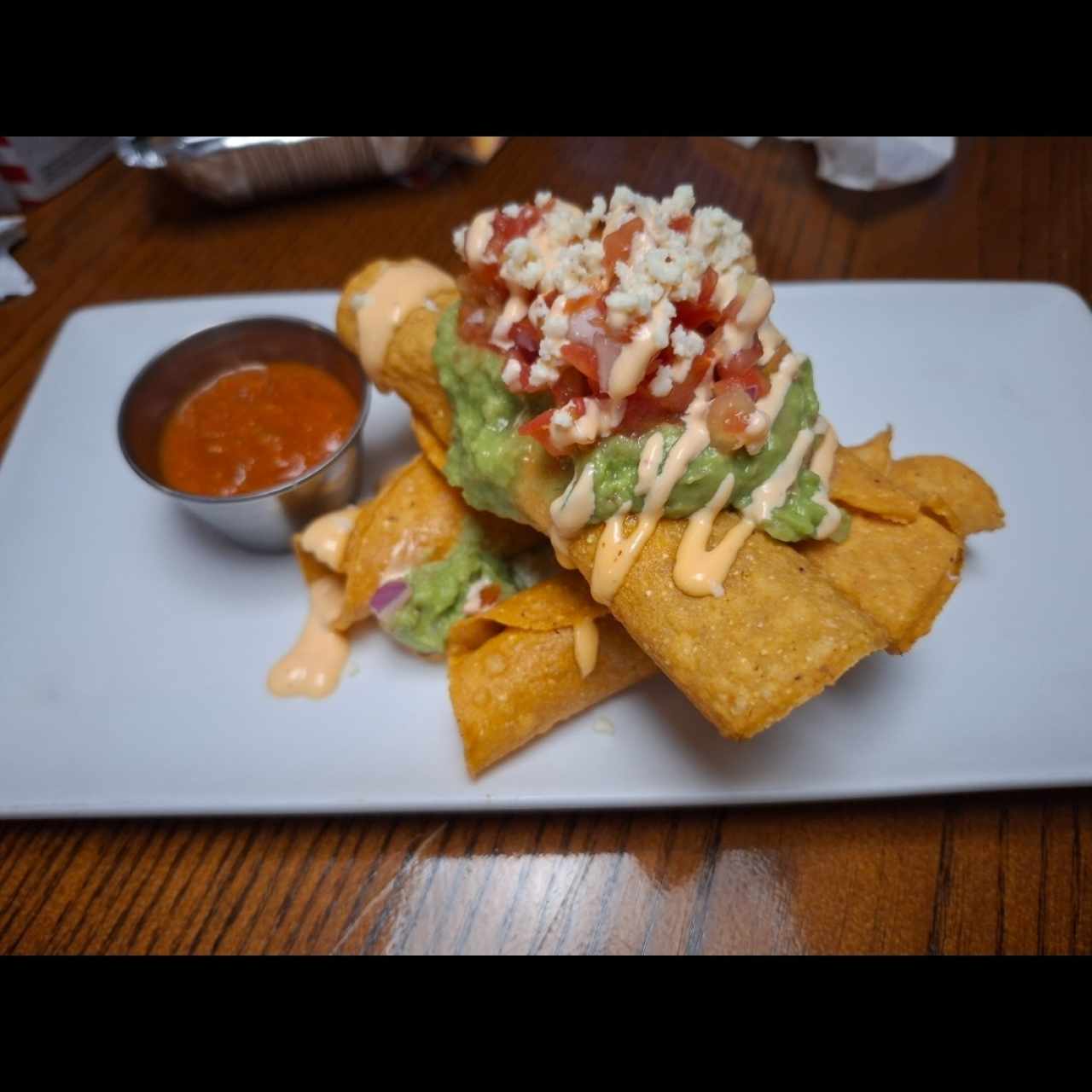 ROASTED CHICKEN TAQUITO STACK