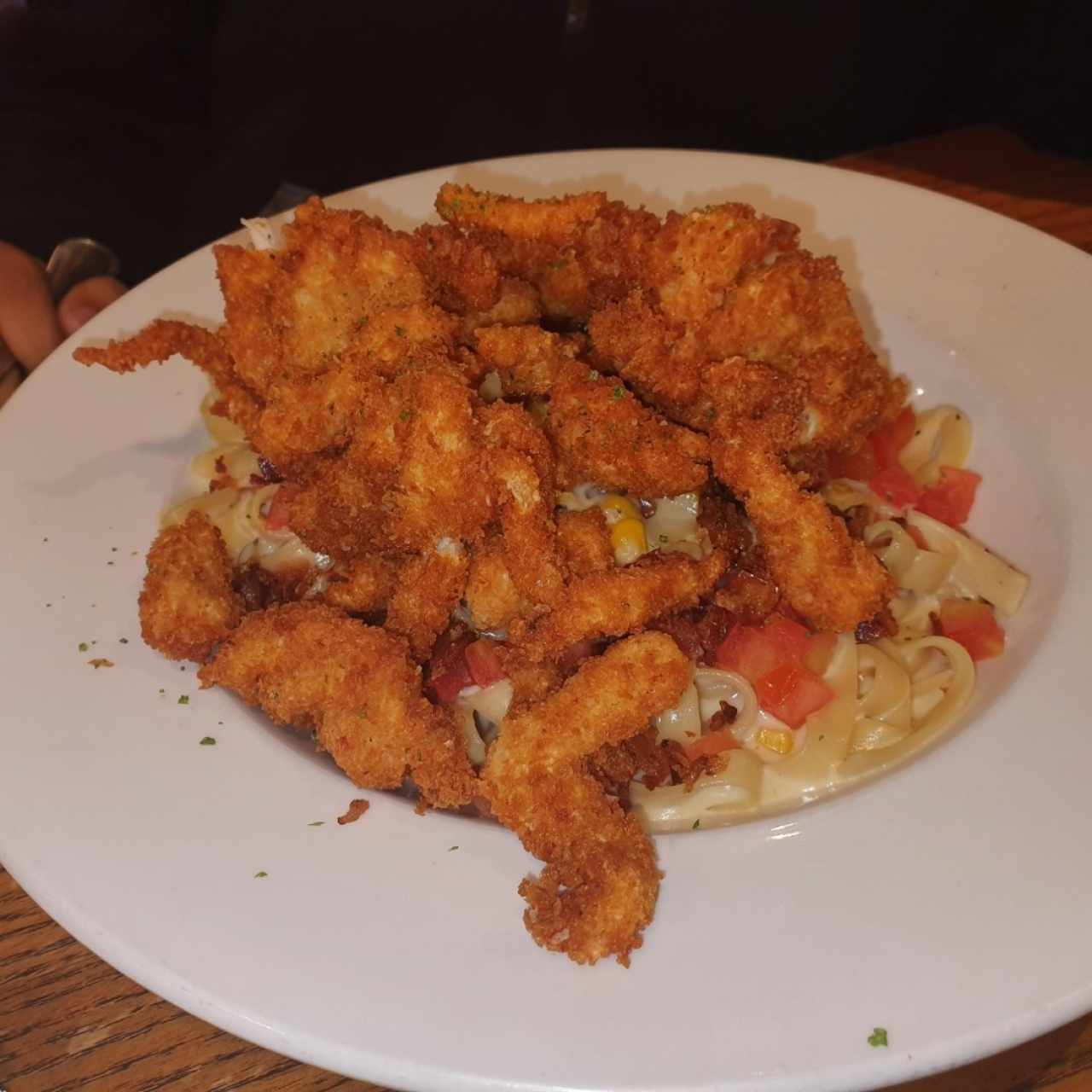 Cajún Crispy Chicken Pasta