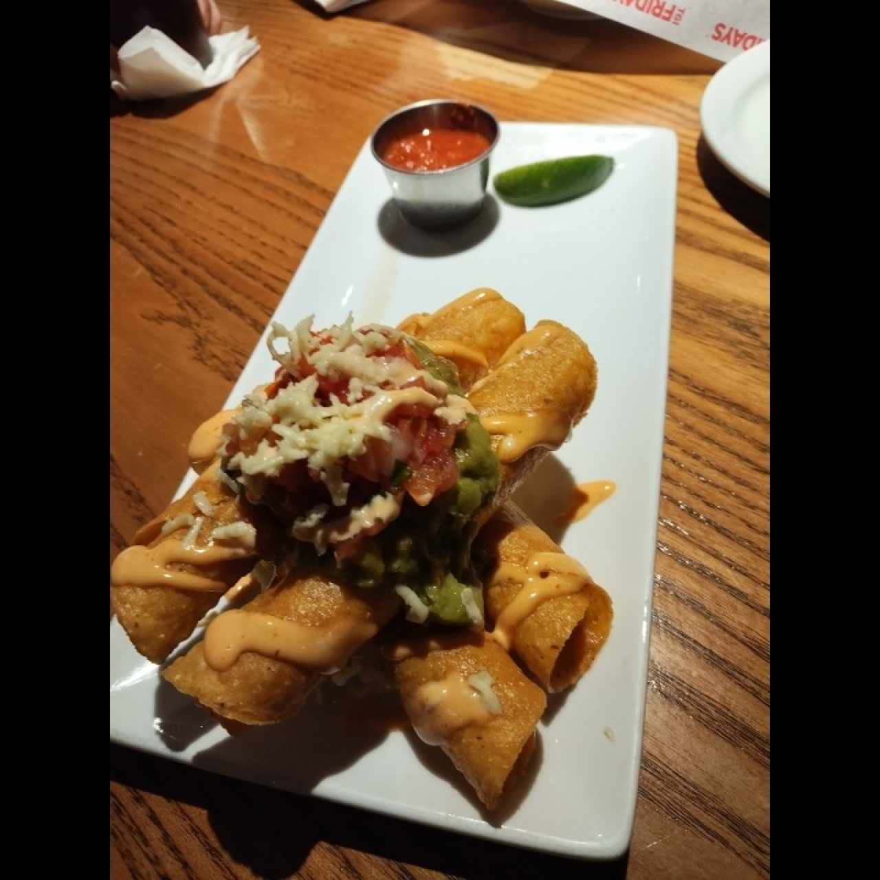 ROASTED CHICKEN TAQUITO STACK