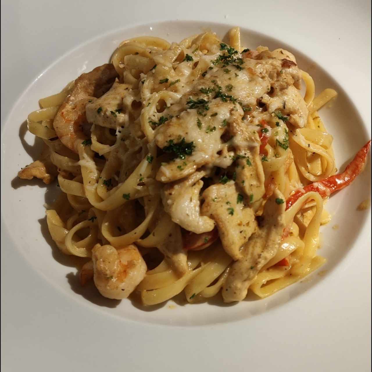 CAJUN SHRIMP & CHICKEN PASTA