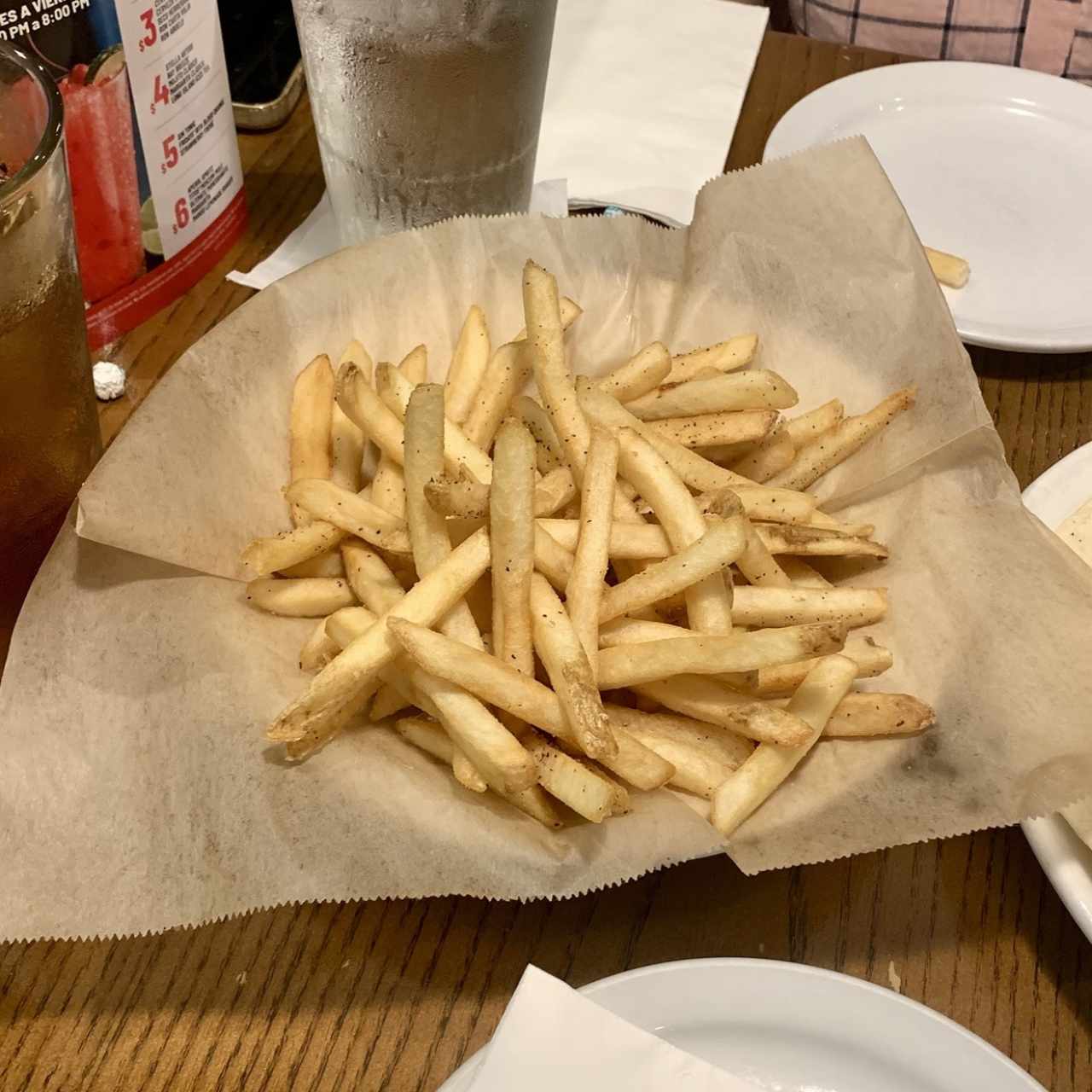 Papas fritas para acompañar