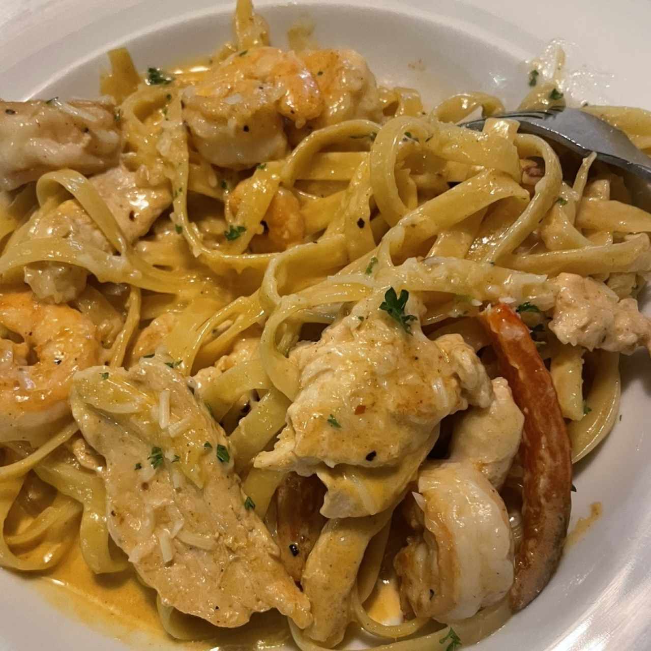 CAJUN SHRIMP & CHICKEN PASTA