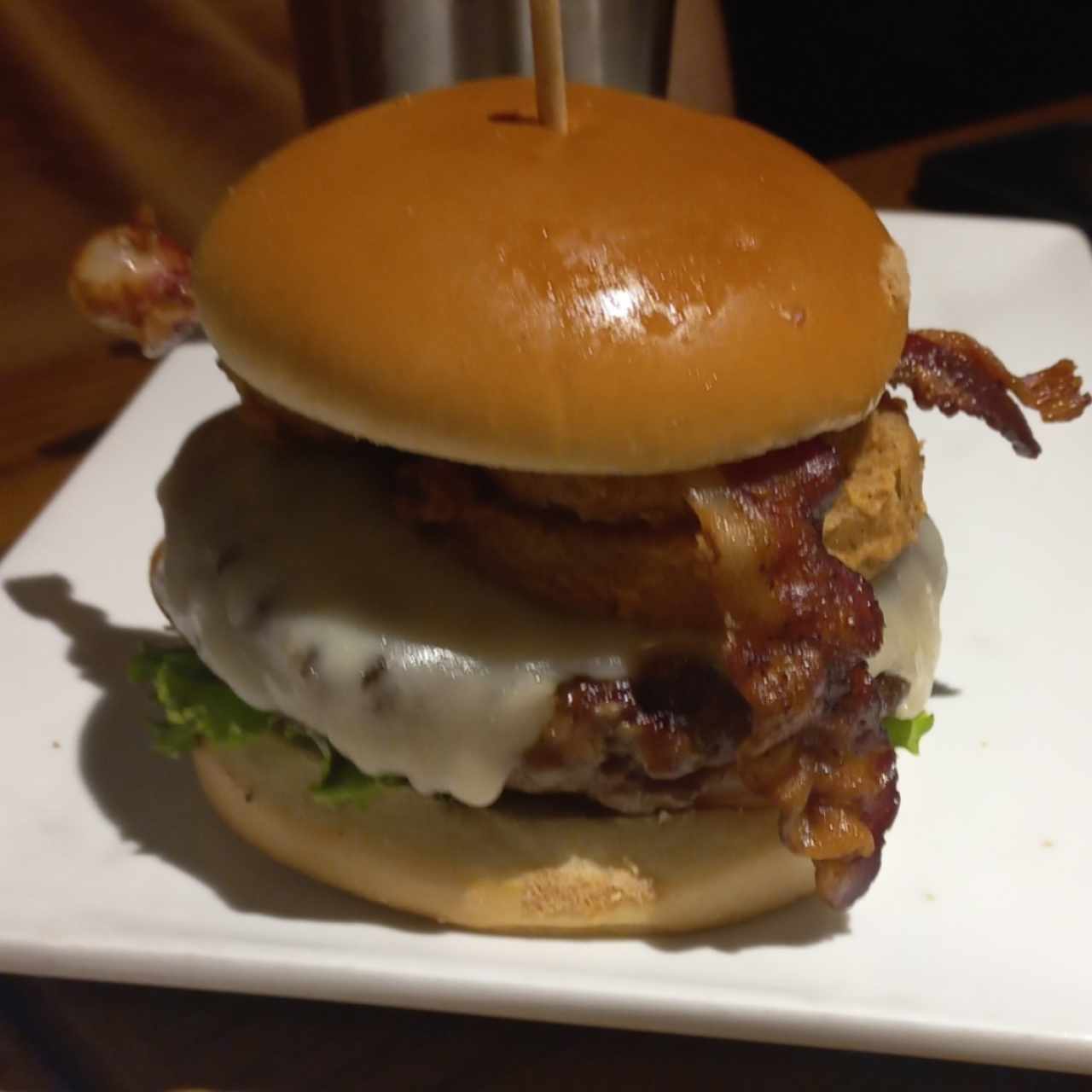BIG AF FRIDAYS ULTIMATE SIGNATURE WHISKEY-GLAZED BURGER