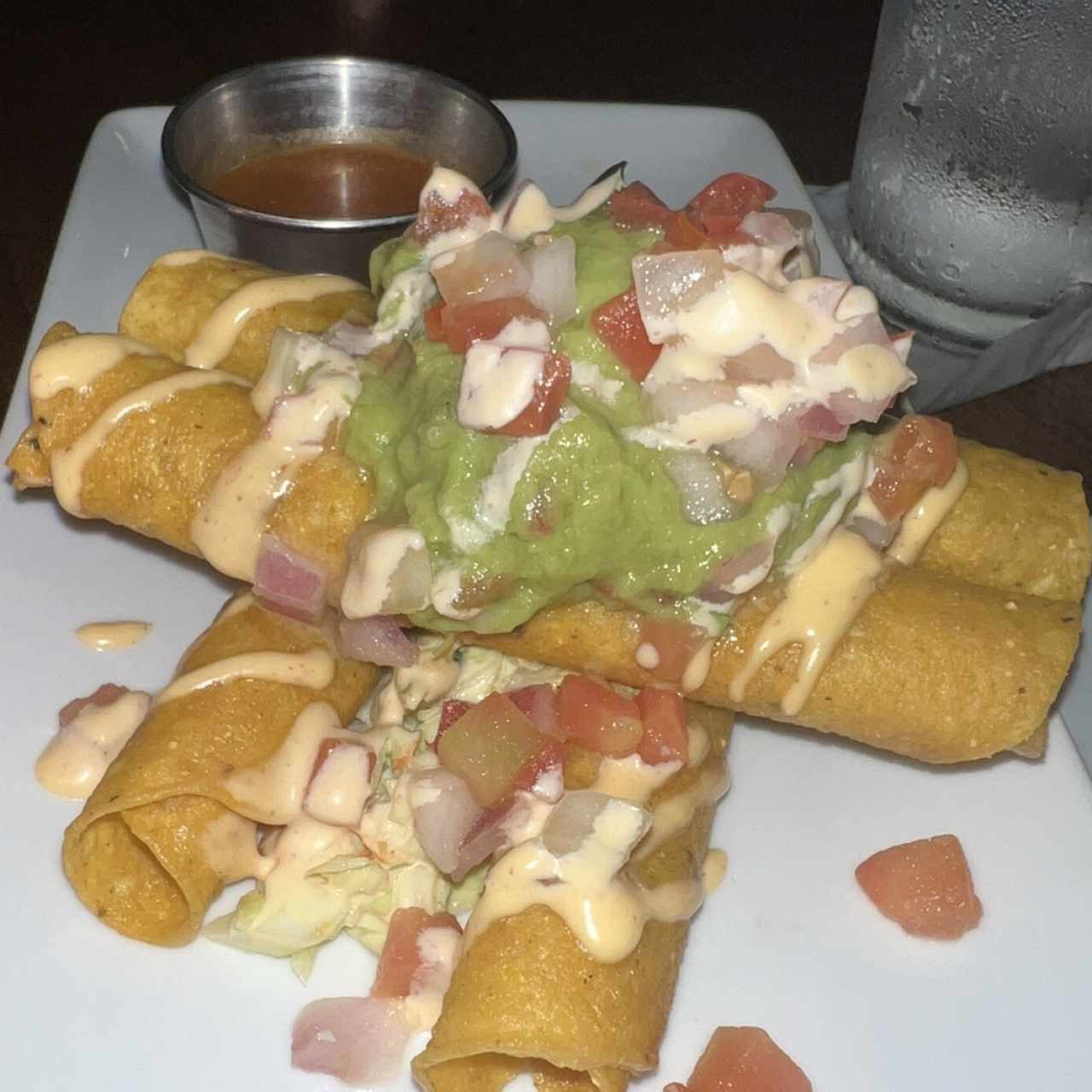 ROASTED CHICKEN TAQUITO STACK