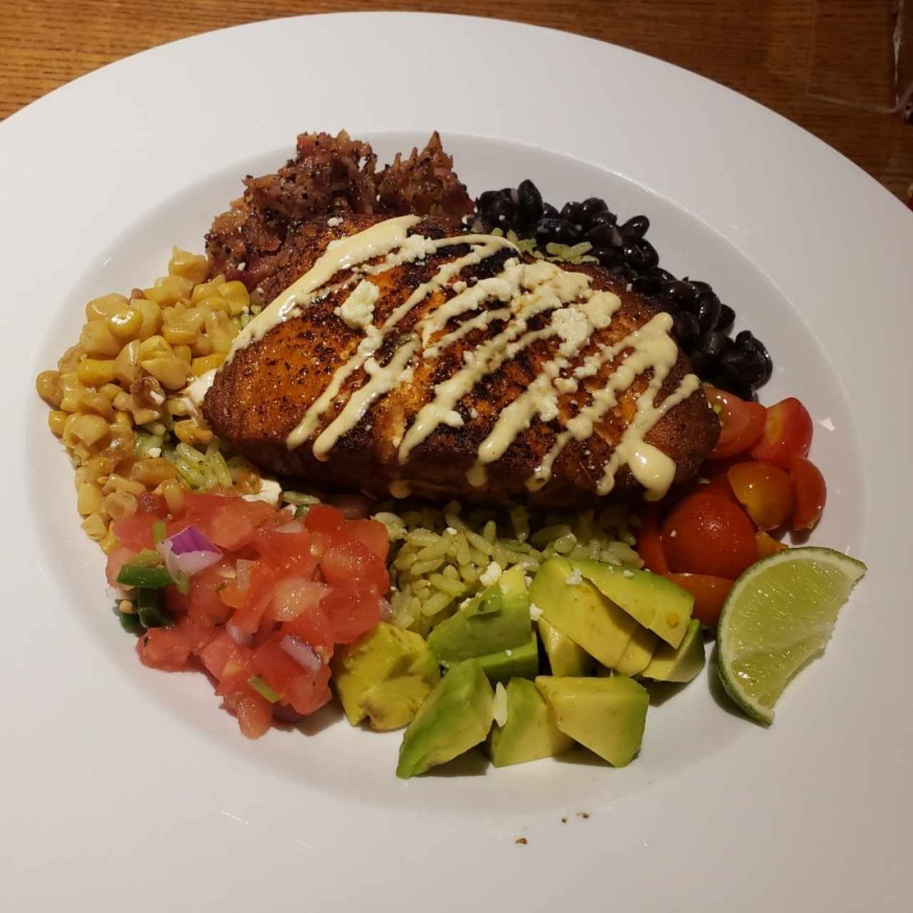 salmon Mexican bowl