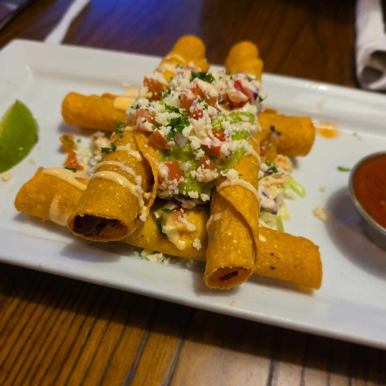 ROASTED CHICKEN TAQUITO STACK