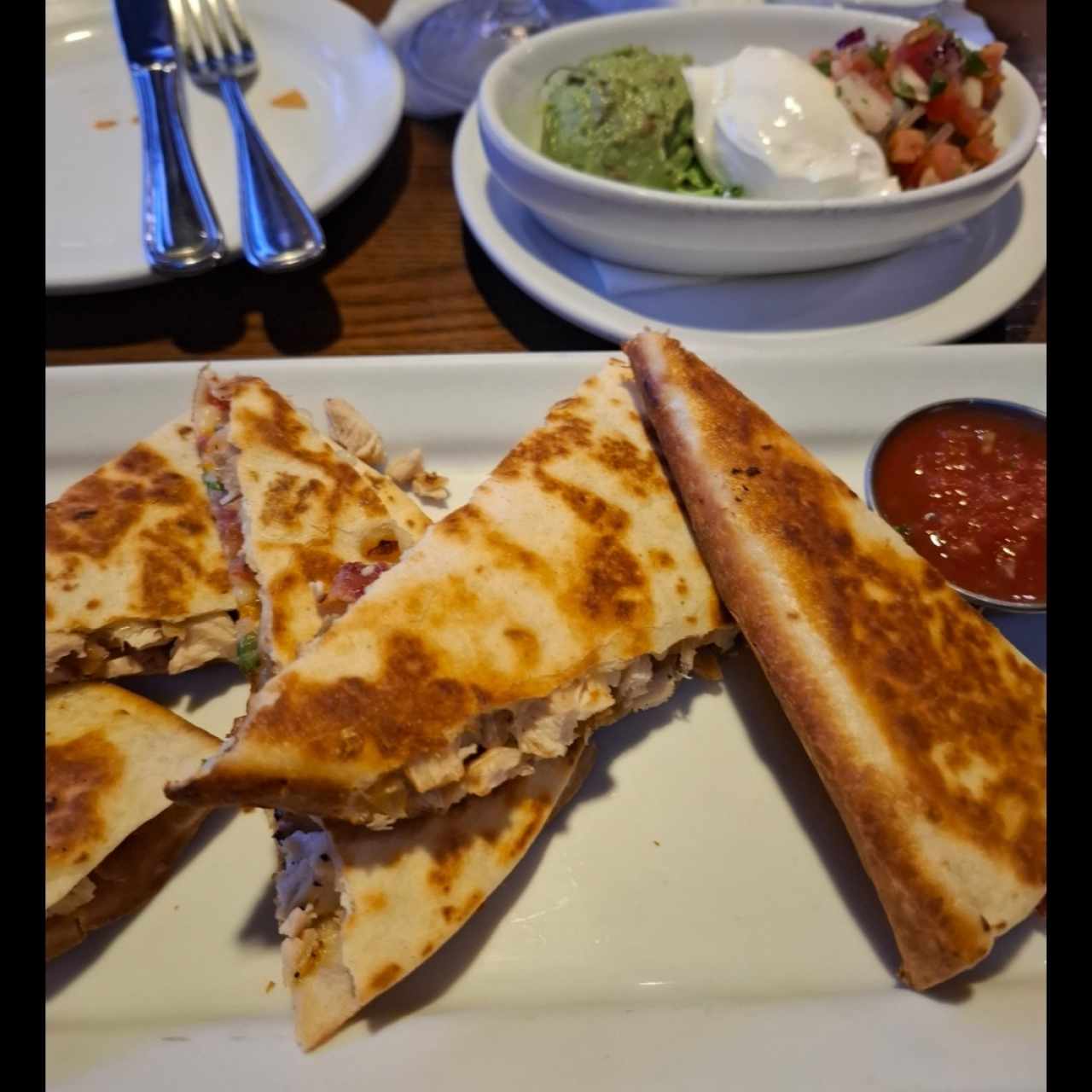 Appetizers - GRILLED CHICKEN QUESADILLAS