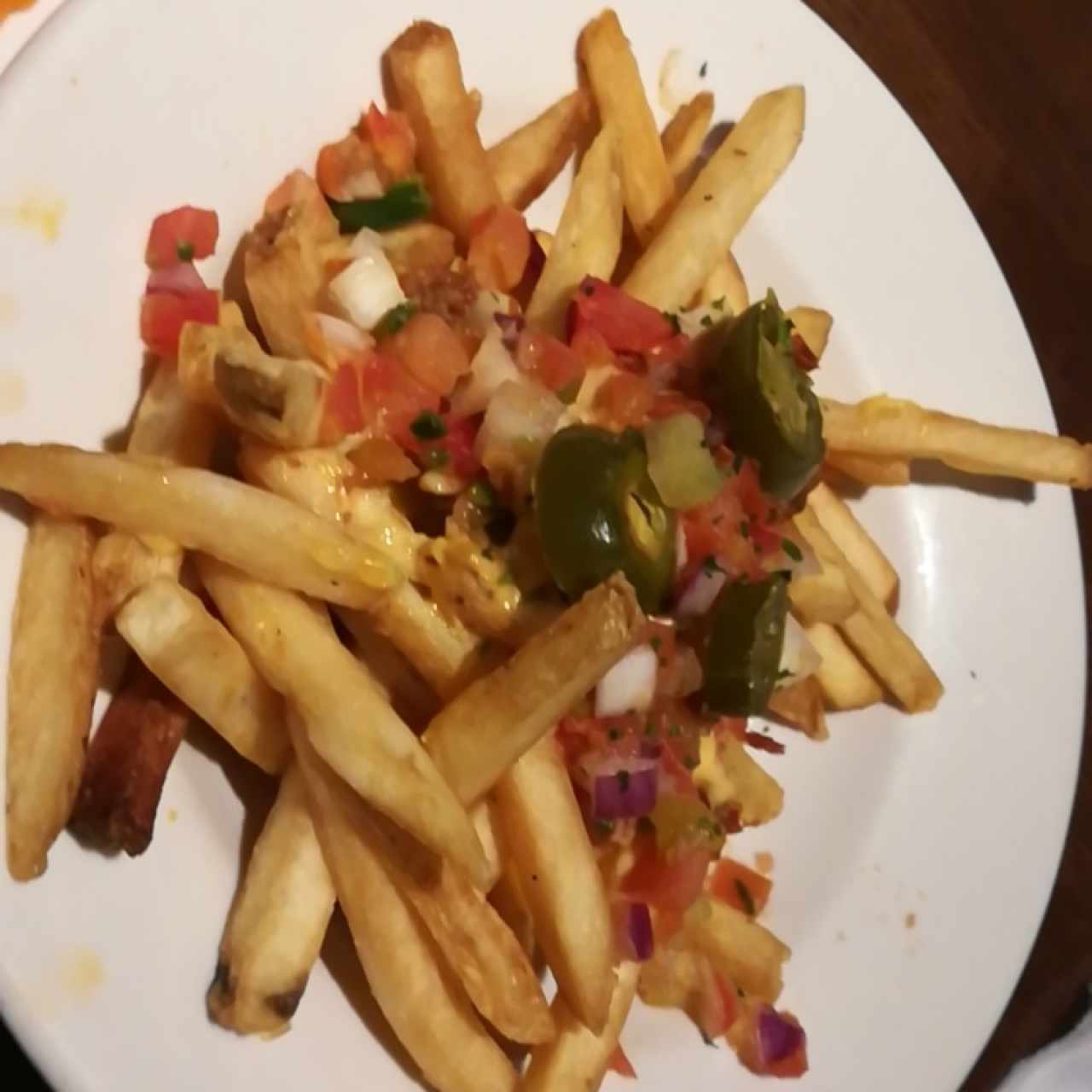 Las super papas que según el menú trae carne y no la vez por ningún lado, que mal