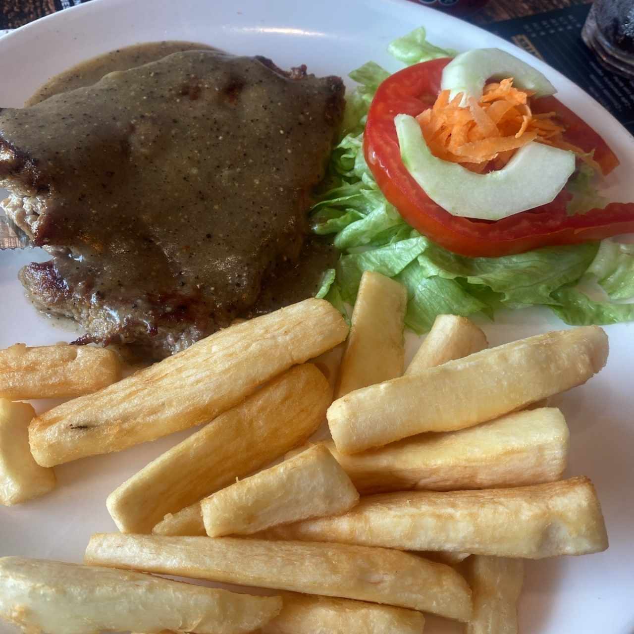 Filete de Res a la Plancha, Picado o Pimienta